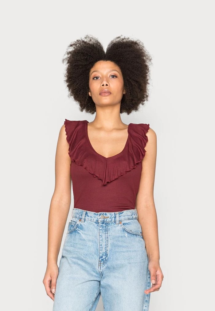 T-Shirt ANNA FIELD Anna Field Top Rouge Femme | SFP-1219408